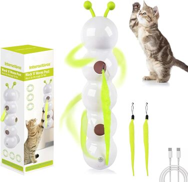 Інтерактивна іграшка для котів з дизайном черв'ячка: розушний рух, іграшка-черв'як, Necke