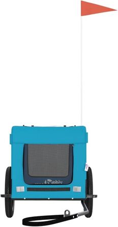 Причіп для велосипеда для собак, котів, блакитний та чорний, Oxford-Gewebe та залізо