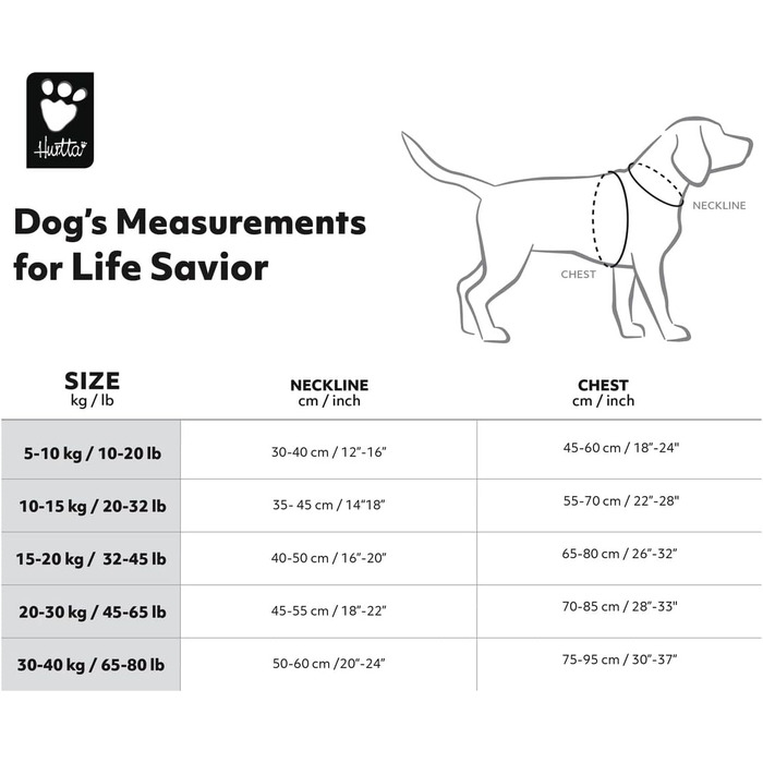 Жилет рятувальний для собак Hurtta Life Savior ECO, Buckthorn, 5-10 кг
