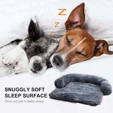 Крісло-ліжко для собак PETCUTE, м'яка подушка для собак, ковдра знімний чохол, нековзна підставка, миється, захист багажника, круглі кути - темно-сірий