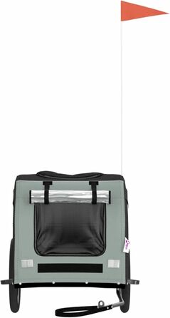 Причіп для велосипеда Gecheer для собак, чорний, з оксфордської тканини та сталі, вантажопідйомний, транспортний (125 x 64 x 66 см)