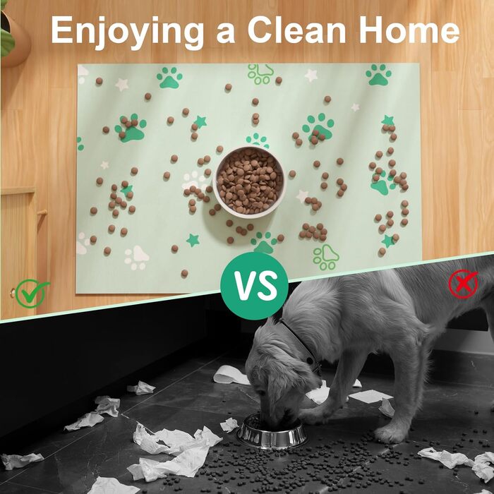 Килимок під миску для собак Bleswin, 30x50 см, водопоглинаючий, антиковзкий, коричневий