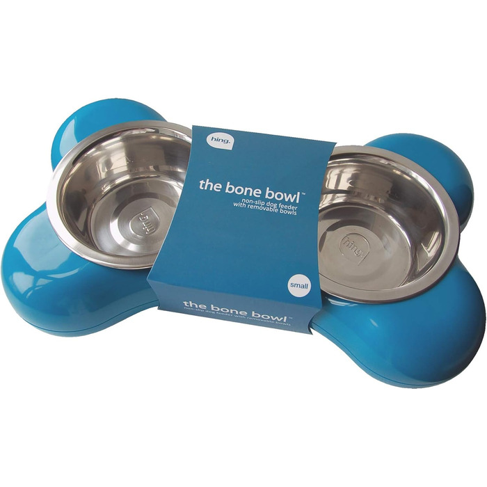 Миска для собак HING Designs The Bone Senf (блакитна)