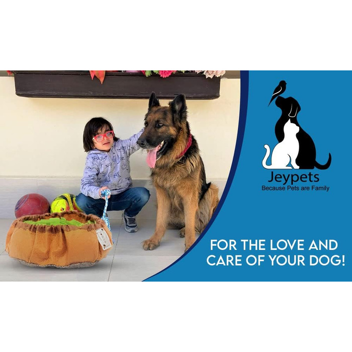 Schnüffelmatte для собак Jeypets з іграшкою-шнурком. Розвиває навички пошуку їжі. Чудовий подарунок на день народження вашого улюбленця.