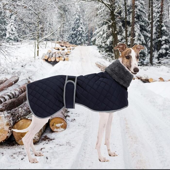 Зимовий водонепроникний жилет для хортів Whippet/Lurcher, тепла собача куртка з флісовою підкладкою, регульована, персоналізована, синя, XXXL, для прогулянок і активного відпочинку