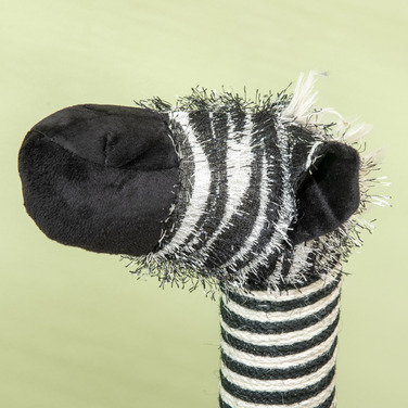 Кігтеточка PawHut Zebra Design з котячим тунелем Ø25 см, Cat Tree 93 см, стовбури для дряпання Black White для кішок