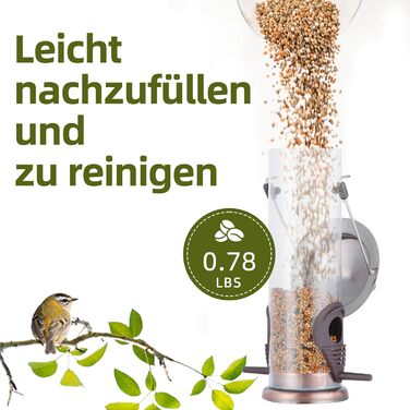 Годівниця для птахів MIXXIDEA з нержавіючої сталі, для саду та двору, 2 шт. (мідь)