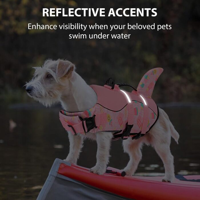 Жилет рятувальний для собак Queenmore, XXL, BabyRosa, водонепроникний, для великих собак