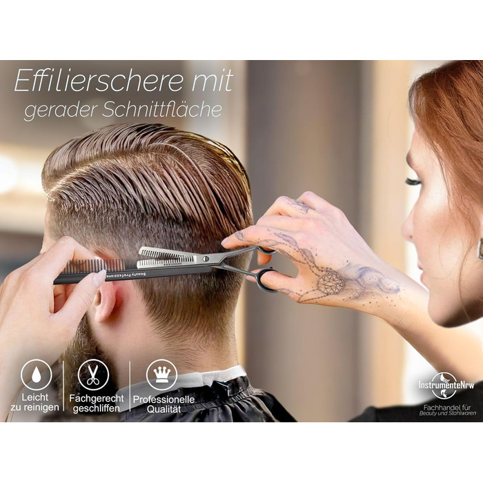 Професійні ножиці для стрижки волосся Effilierschere в еко-кейсі, 6 дюймів (15,24 см)