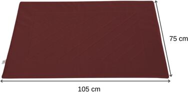 Килимок для собак Barry & Lucy: лежанка, килимок для авто, лежанка для подорожей, водонепроникний, з штучної шкіри (75x105, 105x75, темно-червоний)