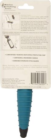 Інструмент для грумінгу Master Grooming Tools: 6-клінковий тример для догляду за шерстю собак, чорний