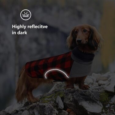 Водонепроникна зимова куртка для маленьких собак, мініатюрний джек-рассел, куртка для собак з отвором для повідка, ідеальна для прогулянок, походів, кемпінгу, червоний клітка, розмір XS