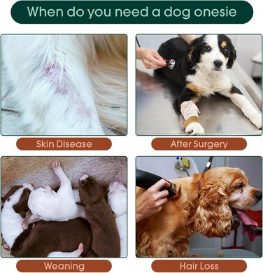 Комбінезон для собак після операції, для великих собак, камуфляж, XL (спинка 49 см, груди 71 см)