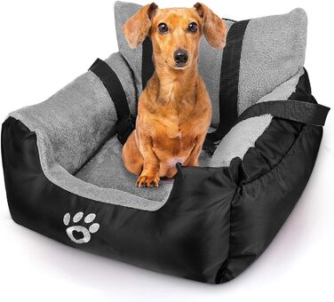 Автокрісло для собак та котів Fareyy, підняття для тварин, переноска з сумкою та страхувальним ременем, водовідштовхувальне, тепле, плюшеве, чорне