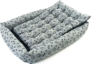 Водонепроникне ліжко для собак - ліжка для маленьких та великих собак - ліжко для собак з неслизьким дном - собачий кошик, лежанка (120x90x20, сірий колір)