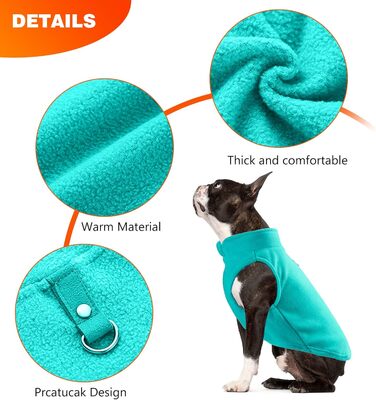 PETCUTE Зимний теплий жилет для собак, флісова куртка для маленьких, середніх та великих собак, жилет для тварин з отвором для повідка, ідеальний для зими, зелений, розмір M