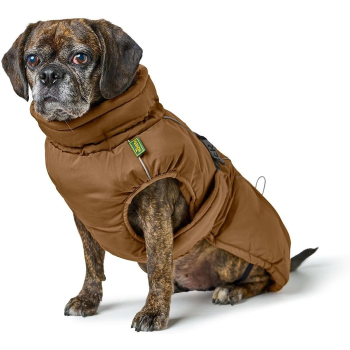 Накидка для собак HUNTER Paxson Mops & Co., колір карамель, водонепроникна, з світловідбиваючими деталями, розмір 40, машинне прання