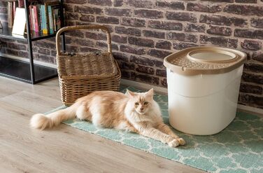 Котлован для котів Iris Ohyama TECL-20 Beige Mittel: закритий, XXL, BPA-free, для великих котів та кошенят