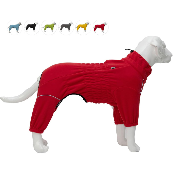 Вітростійка куртка для собак, фліс, зимовий теплий одяг, червона, розмір M