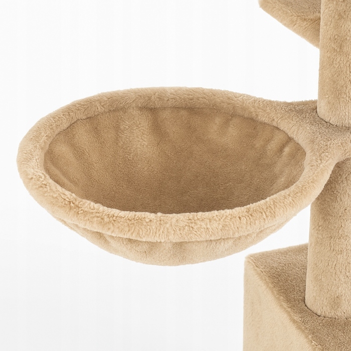 Високий когтеточка-комплекс з лежаком та стовпчиком для кігтів, вежа Wideshop 101 — 160 см