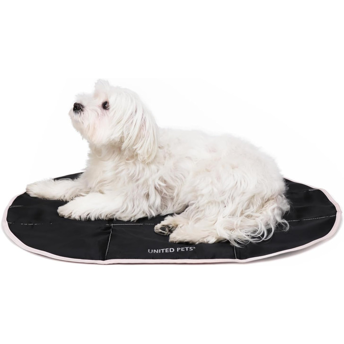 Килимок для собак Lazy Dog Mat від United Pets - портативне, складне ліжко для собак, ідеально підходить для ресторанів та подорожей. Легкий килимок для собак, чорно-зелений колір.