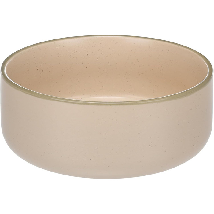 Миска для собак Кераміка велика 1,5л, миється в посудомийній машині, кругла, бежева, Flamingo Weiß