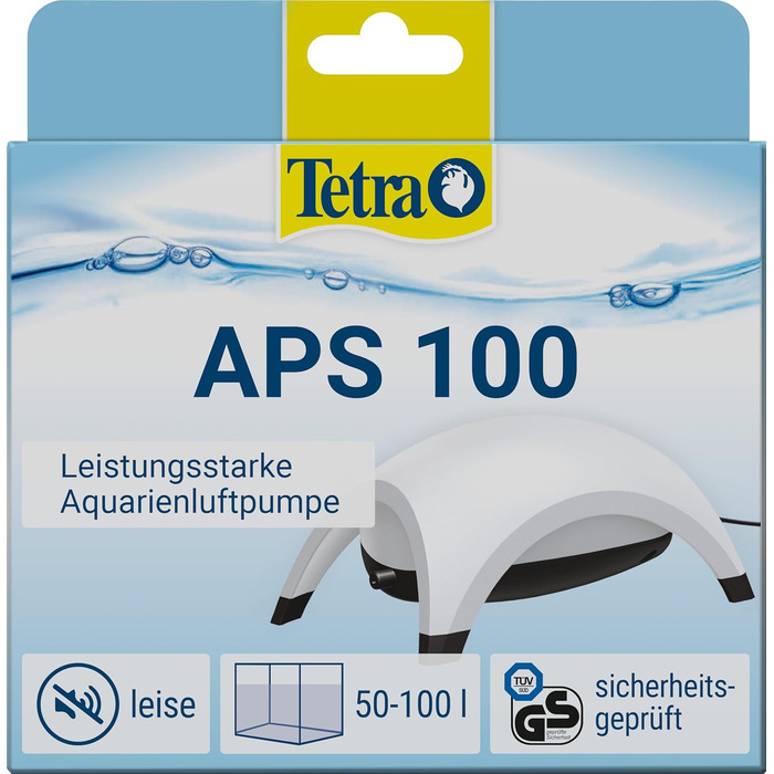 Tetra APS 300 тиха мембранна повітряна помпа для акваріумів 120-300 л, біла