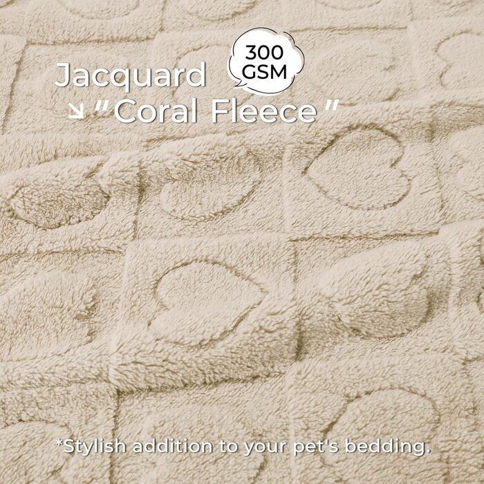 Плед для собак та котів Luciphia, 2 шт. у бежевому кольорі, 145x102 см (57x40 дюймів), прання можливе