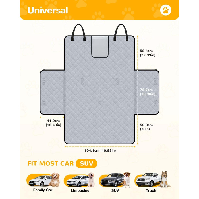 Захисна килимок для багажника авто від Lekespring: водонепроникний, стійкий до подряпин, з захистом бокових стінок та краю завантаження. Легкий у догляді та міцний. Колір: сірий