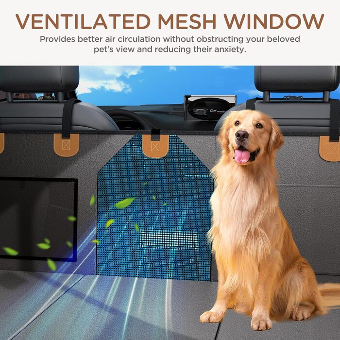 Підстилка для собак у машину з жорстким дном, PU-шкіра, водонепроникна, стійка до подряпин, 180 кг, для SUV, LKW