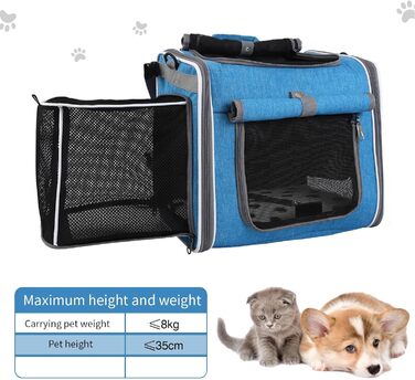 Фарбований кошик для собак | Транспортна коробка для собак на велосипед - з вентиляцією, регульований переносочний кошик для прогулянок, подорожей та транспортування