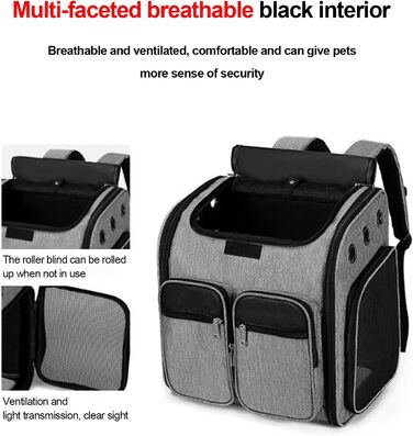 Транспортна переноска для котів та собак PJDDP, рюкзак для тварин з сітчастими вікнами, дихаюча та легка сумка для маленьких собак та котів, переноска для тварин, портативна та складана, хакі