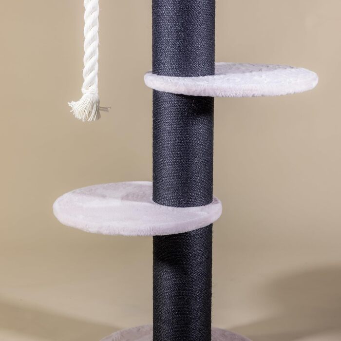 Дряпак для котів RHRQuality – Maine Coon, 150 см, товстий сизаль, рожевий