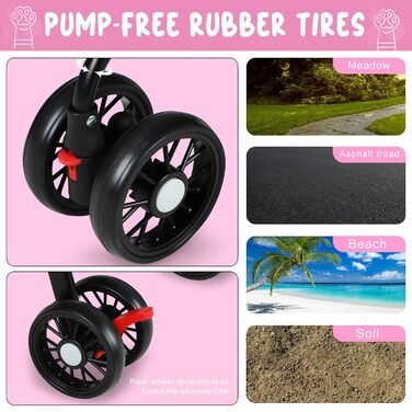 Дитяча коляска для домашніх тварин на 4 колесах для собак та котів, складана, з тримачем для напоїв, дихаючим сітковим вікном, портативна переноска для тварин (Рожева)