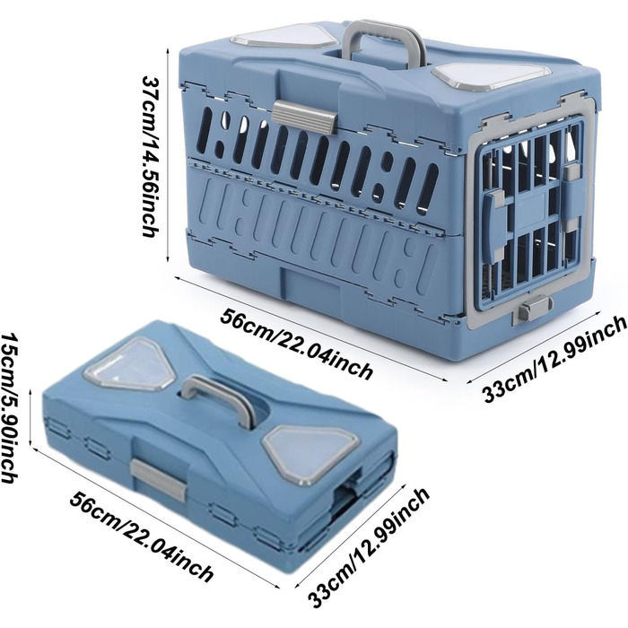 Транспортна переноска для котів та собак, складана, дихаюча, для подорожей - переноска для кошенят, цуценят, для авто, літака, кемпінгу