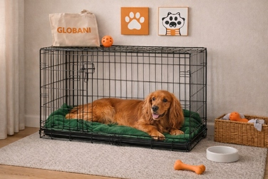 Металева клітка-переноска для собак GLOBANI, 90x60x67 см