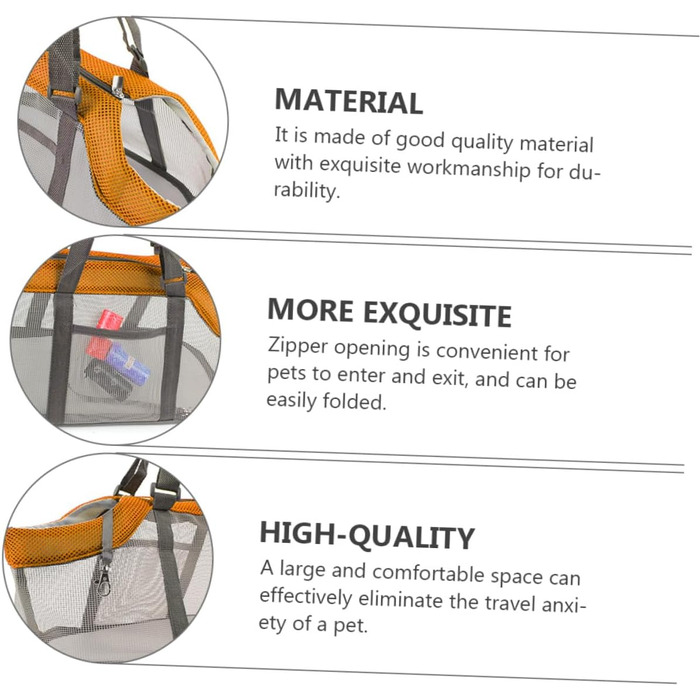 Дихаюча переноска для тварин Galpada з нейлону, для собак середніх та маленьких порід, з регульованим плечовим ременем, для прогулянок, подорожей та покупок