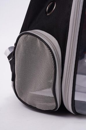 Транспортна сумка для собак та котів JUMI - переноска для котів та собак, рюкзак для собак, аксесуари для котів, туристична сумка, переноска з регульованим ременем, сітка для вентиляції (чорний)