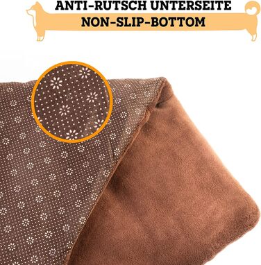 М'яка ковдра для собак, 100x70 см - водонепроникна, миюча, нековзна, для дому та на вулицю, коричнева