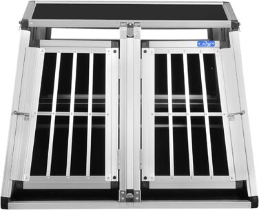 Транспортний бокс для собак Transportbox N73 з алюмінію, 92x93x63 см, з перегородкою та аварійним виходом