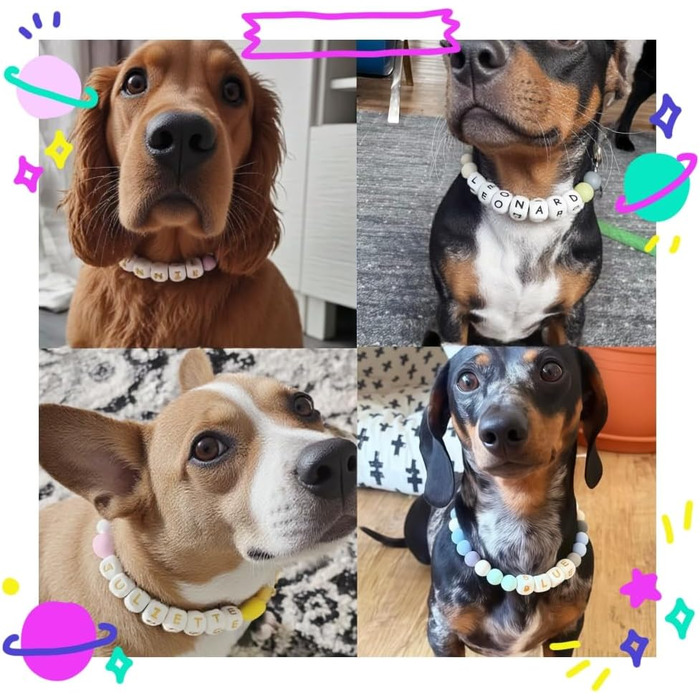 Персоналізоване собаче намисто Goucrro з перлами, миле, модне, з пряжкою для собак та котів, з можливістю нанесення імені