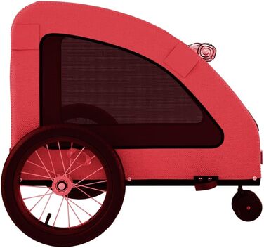 Фургон для собак VidaXL - червоний, 45 кг, Oxford-Gewebe, з прапором та відбивачами