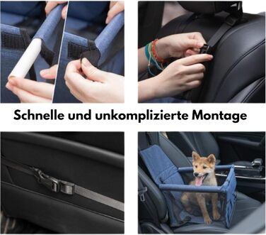 Автомобільний лежак для собак, переноска для собак в авто, 40x33x25 см (Чорний)