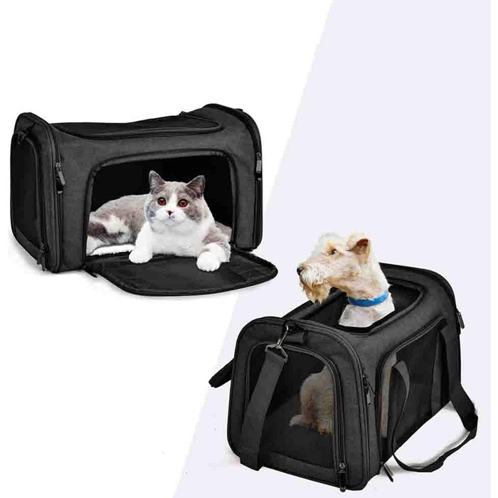 Транспортна сумка для тварин: переноска для собак та котів, 3-8 кг, рожевий колір