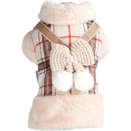 Тепла куртка для собак з флісовою підкладкою, зимова, для цуценят та дорослих собак, тепла та вітронепроникна (XL)