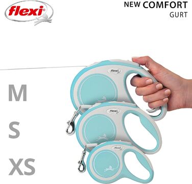 Рулетка для собак Flexi New Comfort, M, 5 м, блакитна