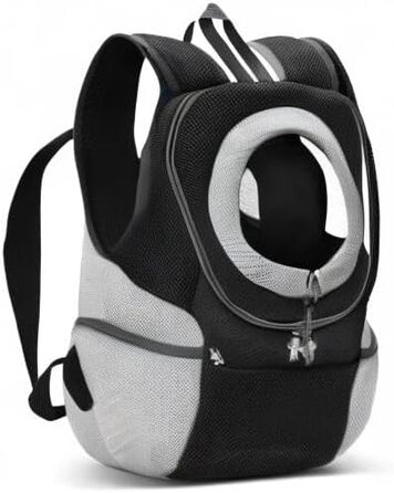 Рюкзак для собак та котів ALLSOPETS, XL, чорний – переноска для тварин для подорожей, вело- та мототуризму