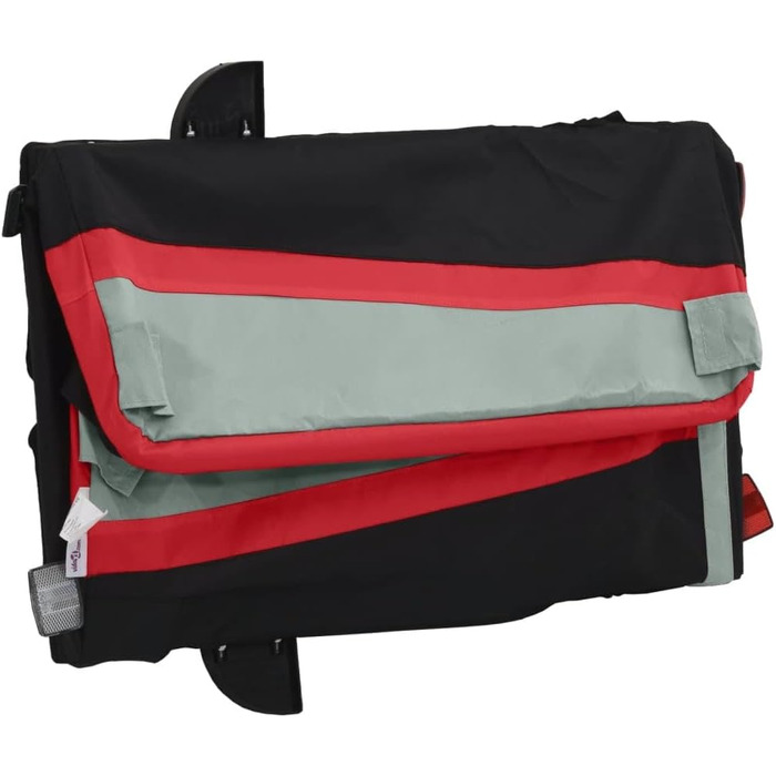 Дитячий причіп-транспортер для собак, велосипедний причіп чорного та червоного кольорів, 45 кг, сталь, для щоденного транспортування, легко монтується