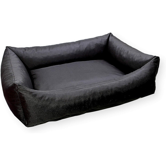 Водонепроникне собаче ліжко 80x60 см, чорного кольору, знімний та пральний чохол - 4L Textil