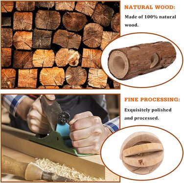 Аксесуари для клітки Sofier: іграшки для морських свинок, щурів, шиншил, хом'яків. Дерев'яне укриття, мостик, жувальні палички з яблуневої деревини.